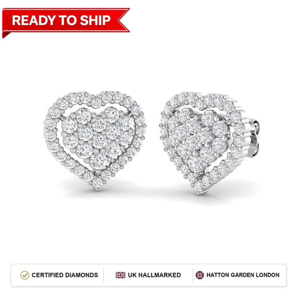 Lab grown diamond earring