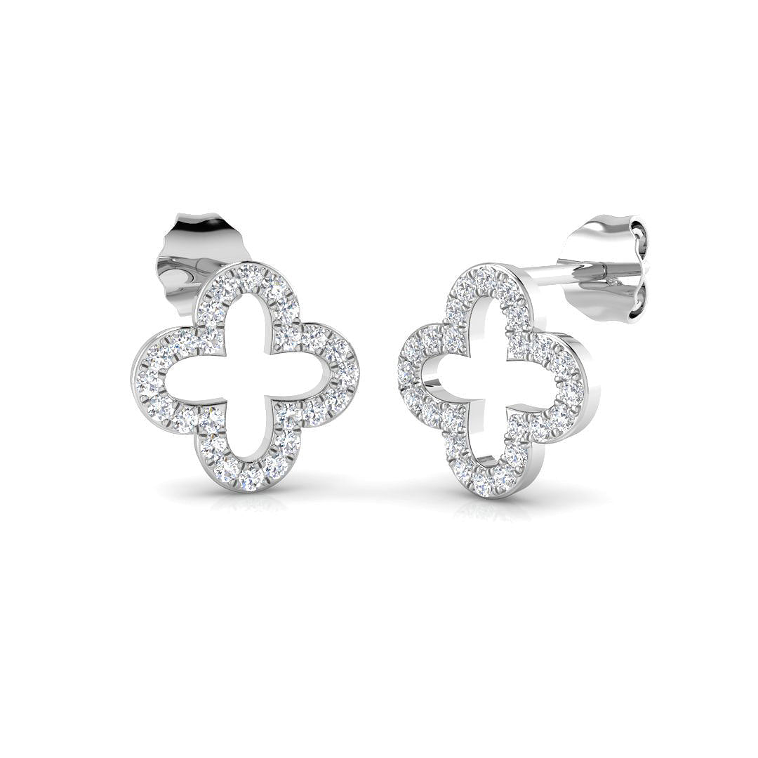 0.25ct Natural Diamond Round Cut Stud Earrings in 9K Yellow Gold or White Gold