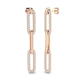 Birch Gold Drop & Trilogy Diamond Earrings - 1ct Luxury Style