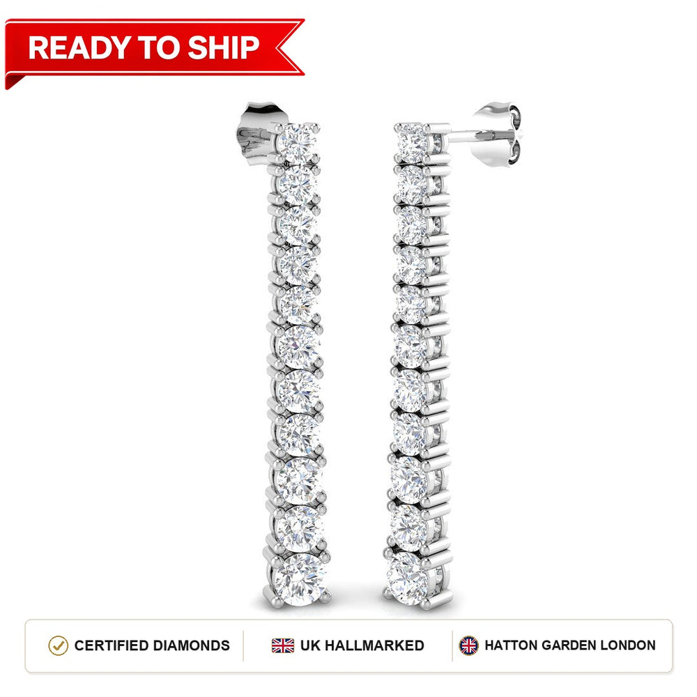 Lab grown diamond earring