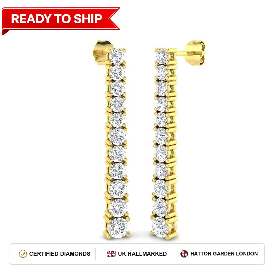 Lab grown diamond earring