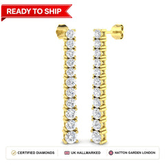 Lab grown diamond earring