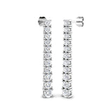 2.62ct Lab Diamond Round Cut Stud Earrings in 9K White Gold
