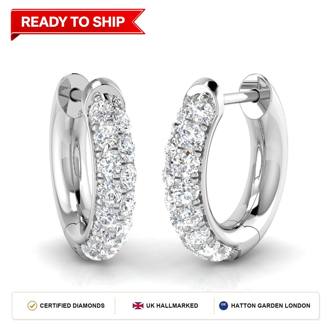 Lab grown diamond earring