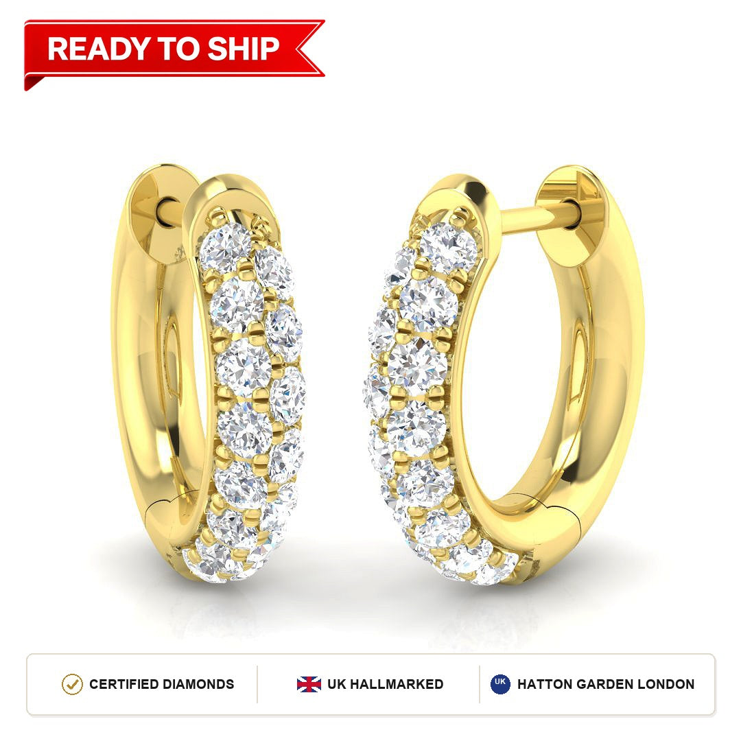 Lab grown diamond earring