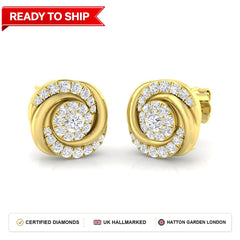 Lab grown diamond earring
