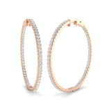 Hoop Earrings - Erfoy 3ct Round Cut