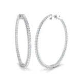 Hoop Earrings - Erfoy 3ct Round Cut
