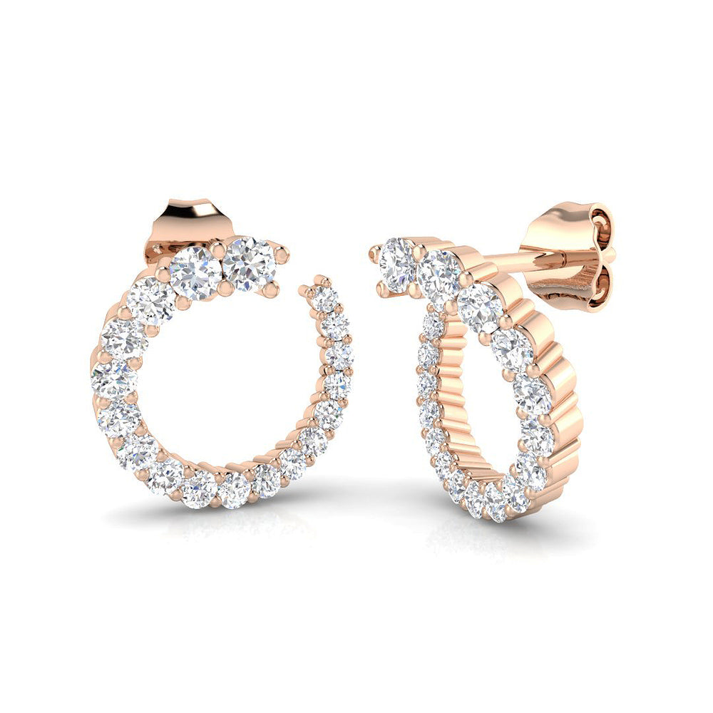 Hoop Earrings - Deaty 0.5ct Elegant Diamond Sparkle