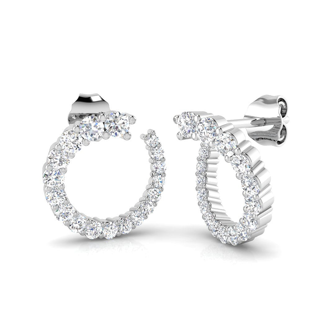 Hoop Earrings - Deaty 0.5ct Elegant Diamond Sparkle