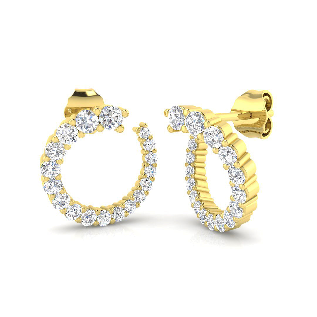 Hoop Earrings - Deaty 0.5ct Elegant Diamond Sparkle