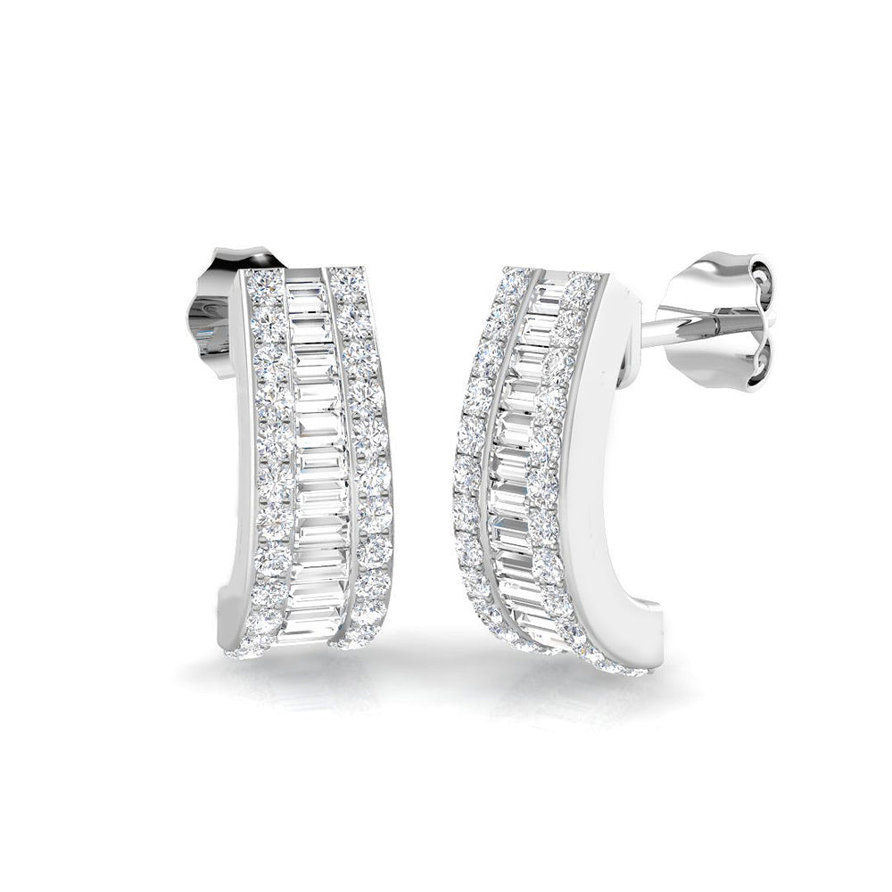 Drop Earrings with Heart Shape Diamond Cluster | 2.5ct Gold