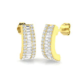 Drop Earrings with Heart Shape Diamond Cluster | 2.5ct Gold