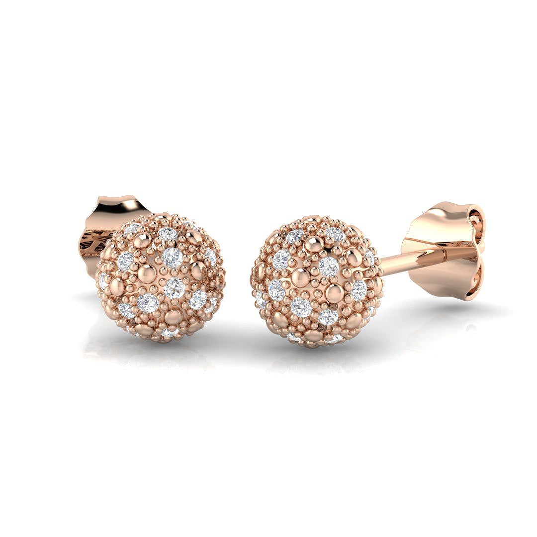 Stunning 0.25Ct Diamond Ball Stud Earrings in White Gold