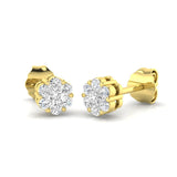 Budly Gold Cluster Diamond Earrings - Exquisite Luxury from 0.2ct to 7.5ct