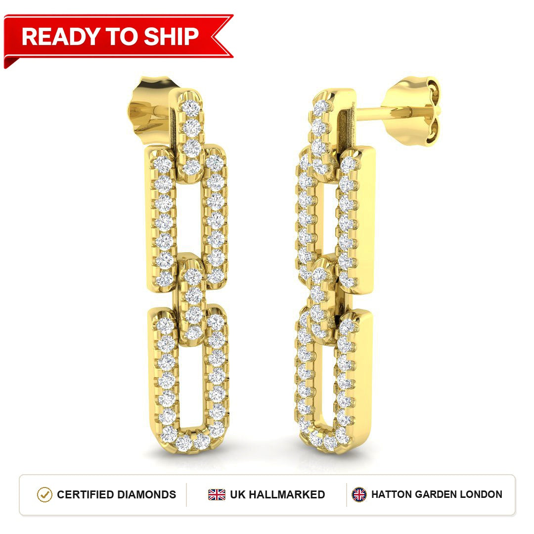 Lab grown diamond earring