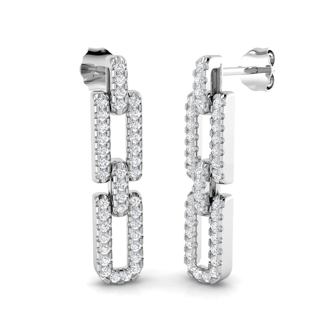 Blake Gold Drop & Trilogy Diamond Earrings - 0.5ct Luxury Jewelry