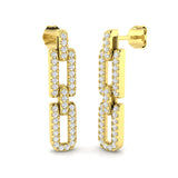 Blake Gold Drop & Trilogy Diamond Earrings - 0.5ct Luxury Jewelry