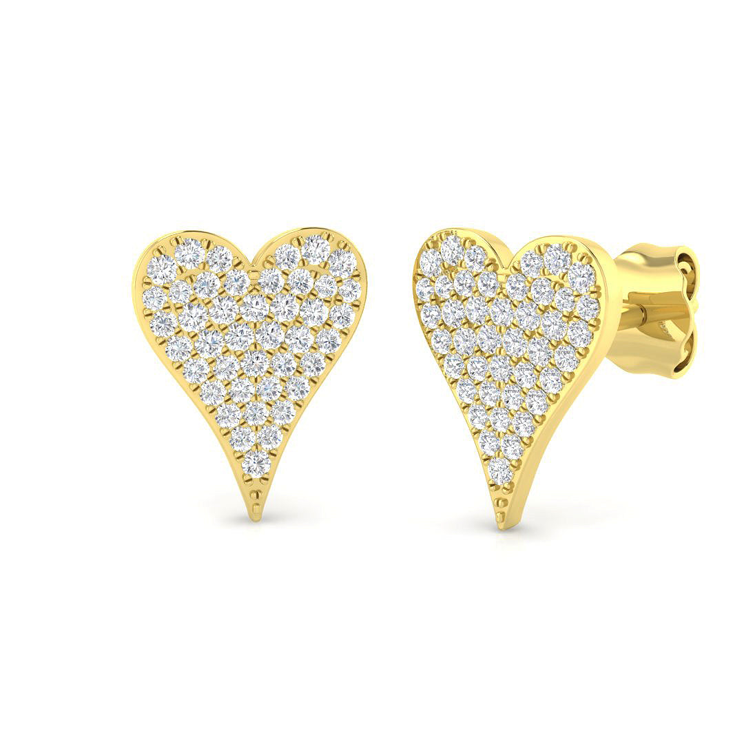 Tucky Gold Cluster Diamond Earrings - 0.25ct Luxury Jewelry
