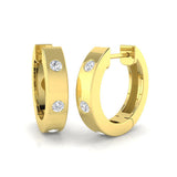9ct Yellow Gold 0.19ct Lab Grown Diamond Hoops Earrings