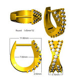 Natural/Lab-Grown Round Diamond Hoop Earring in Gold - UK Hallmarked