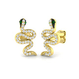 0.2ct Natural Diamond Round Cut Stud Earrings in 9K Yellow Gold