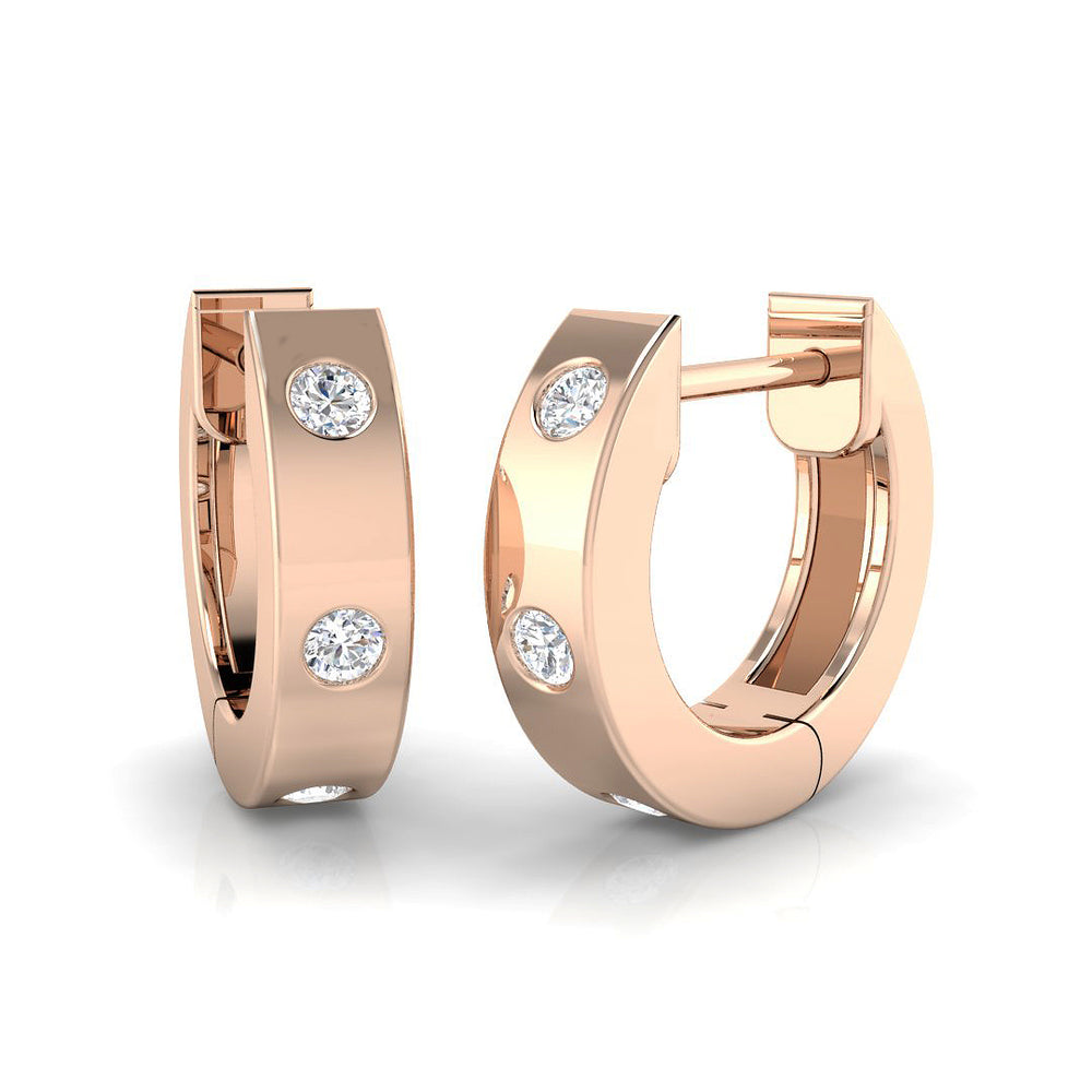 Hoop Earrings - Sugary 0.1ct Diamond Chic Sparkle