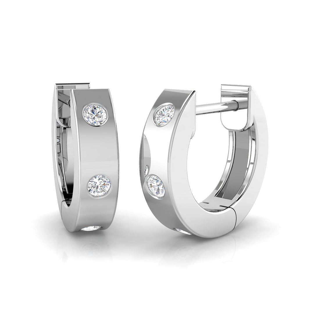 Hoop Earrings - Sugary 0.1ct Diamond Chic Sparkle