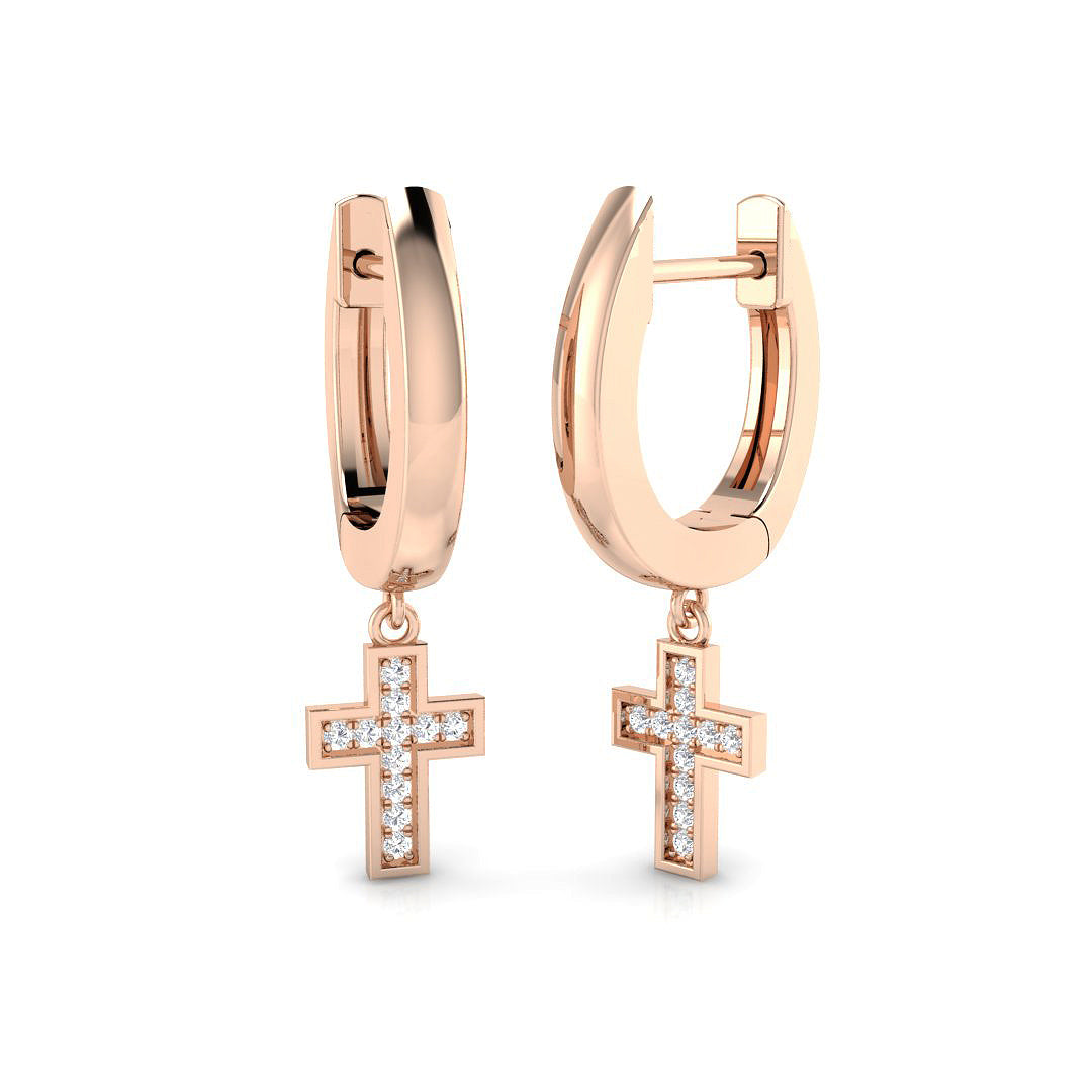 Exquisite Tully Gold Drop & Trilogy Diamond Earrings - 0.05ct Luxury