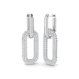 Spunky Gold Drop & Trilogy Diamond Earrings - 1.5ct to 2.5ct Luxury