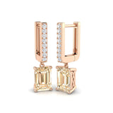 Elegant Gold Colour Hoop Diamond Earrings - Taggy Collection, 1.75ct-2.5ct