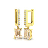 Elegant Gold Colour Hoop Diamond Earrings - Taggy Collection, 1.75ct-2.5ct