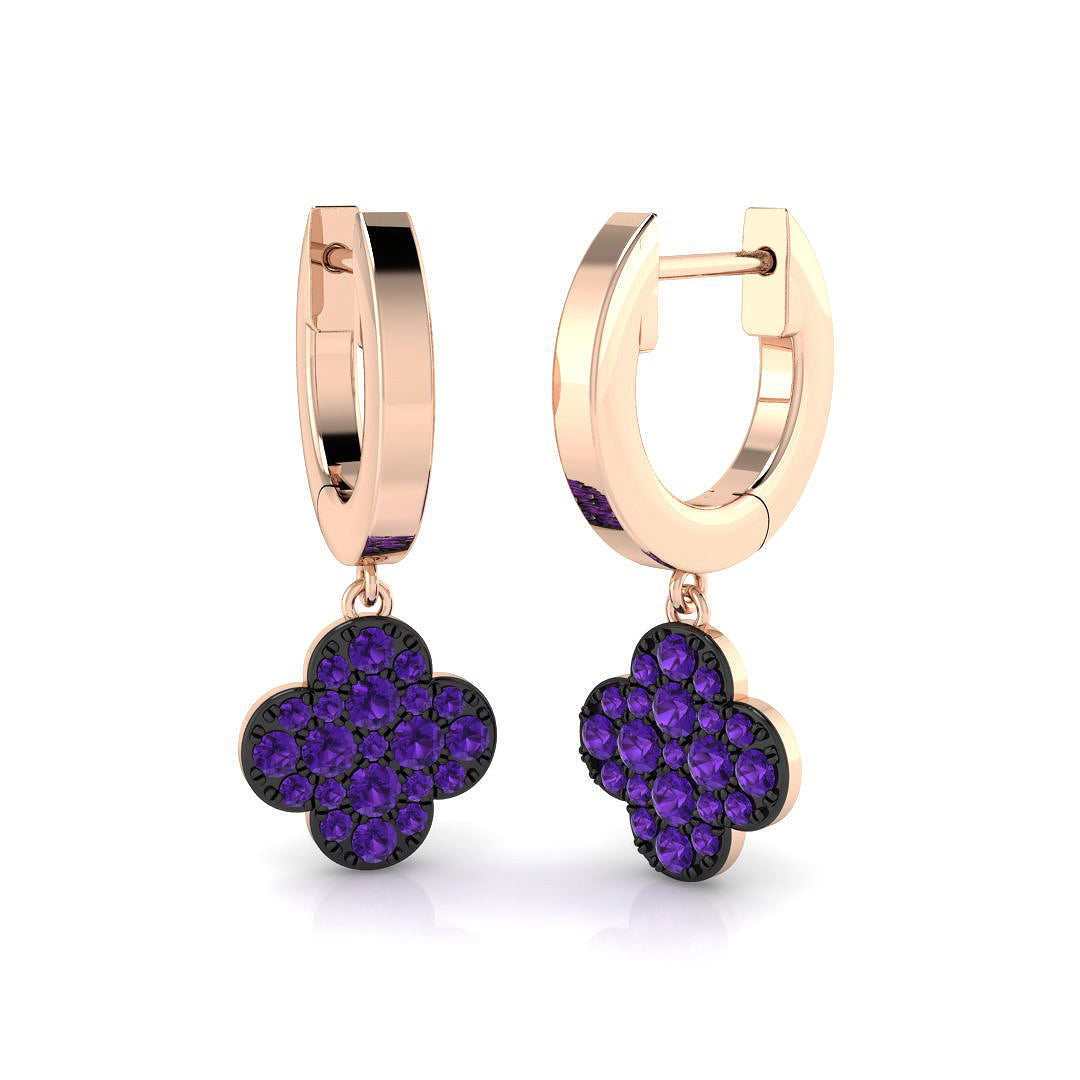 Tuloy Clover Diamond Earrings in Gold - 0.33ct Luxury Jewelry