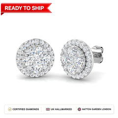 Lab grown diamond earring