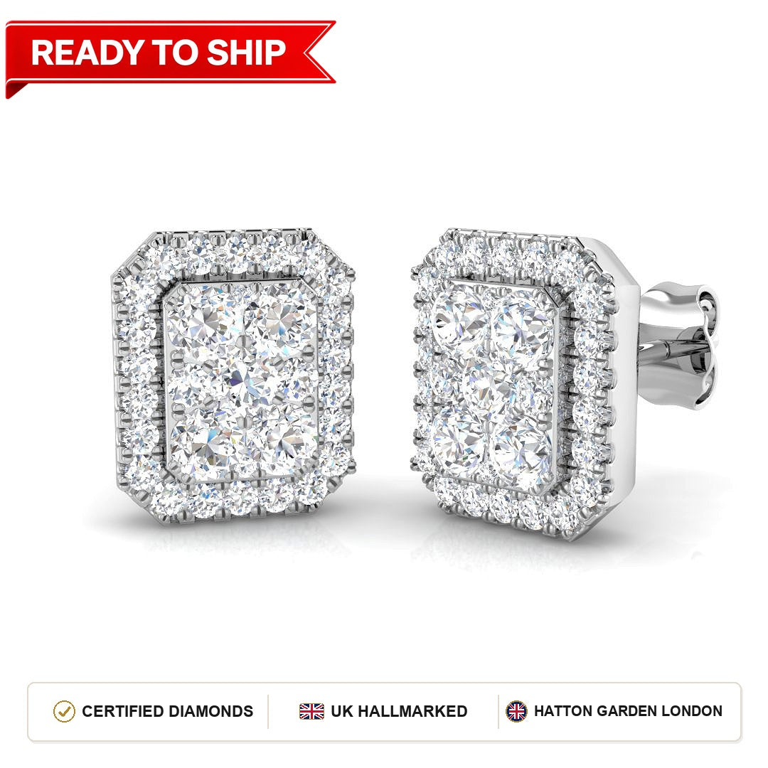 Lab grown diamond earring
