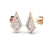Stunning 0.20Ct Diamond Kite Shape Stud Earrings in White Gold