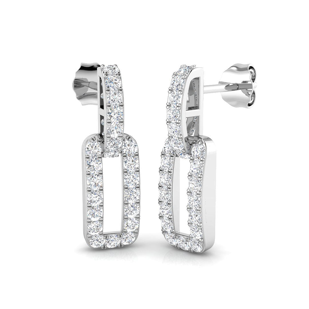 "Sticky Gold Drop & Trilogy Diamond Earrings | 0.5ct Luxury Jewelry"
