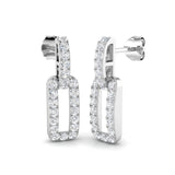 "Sticky Gold Drop & Trilogy Diamond Earrings | 0.5ct Luxury Jewelry"