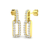 "Sticky Gold Drop & Trilogy Diamond Earrings | 0.5ct Luxury Jewelry"