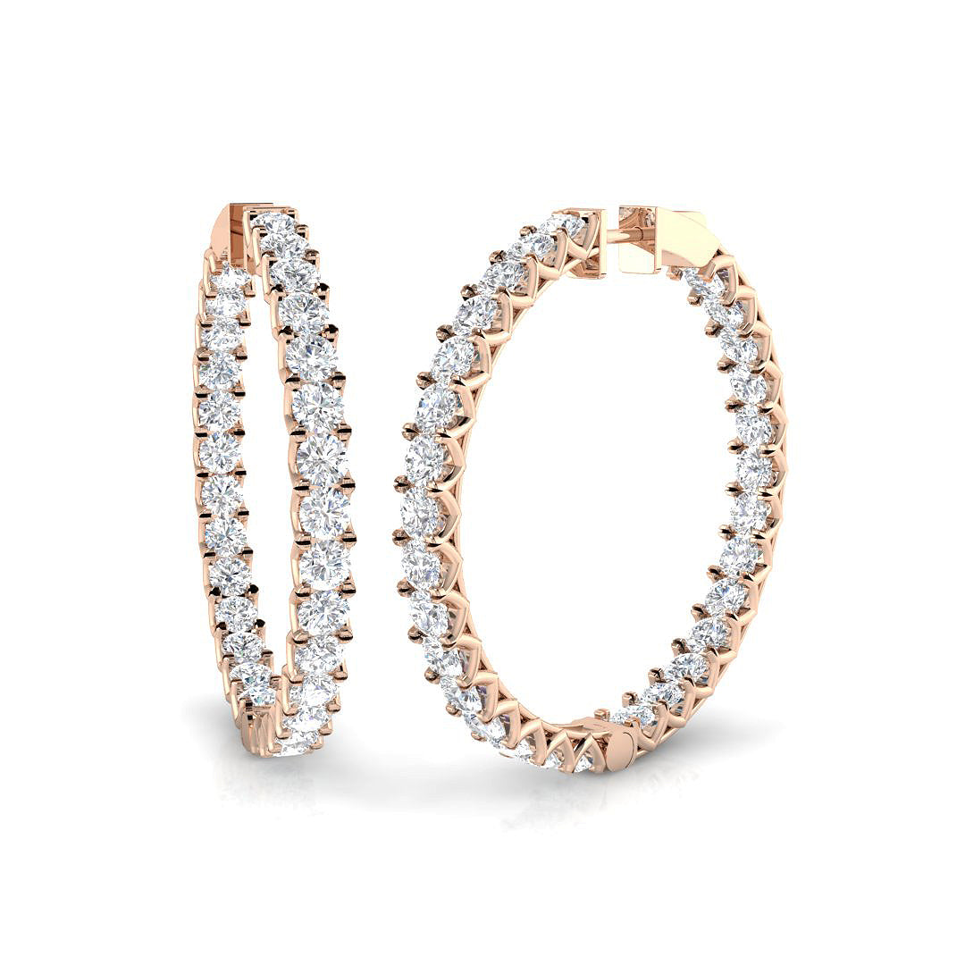 Hoop Earrings - Ereoy 11.5ct Radiant Sparkle