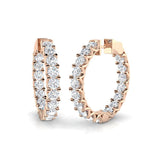 Hoop Earrings - Erepy Elegant 6.5ct Diamond Gold