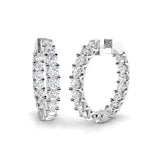 Hoop Earrings - Erepy Elegant 6.5ct Diamond Gold