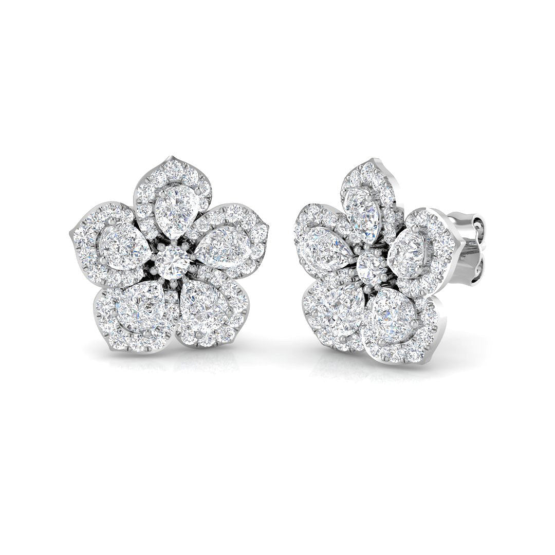 Toppy 1.5ct-2ct Gold Diamond Earrings | Elegant Gold Jewelry Design