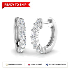 Lab grown diamond earring