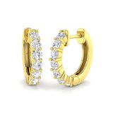 Hoop Earrings - Stuby 0.5ct To 1ct Fine Diamond Sparkle
