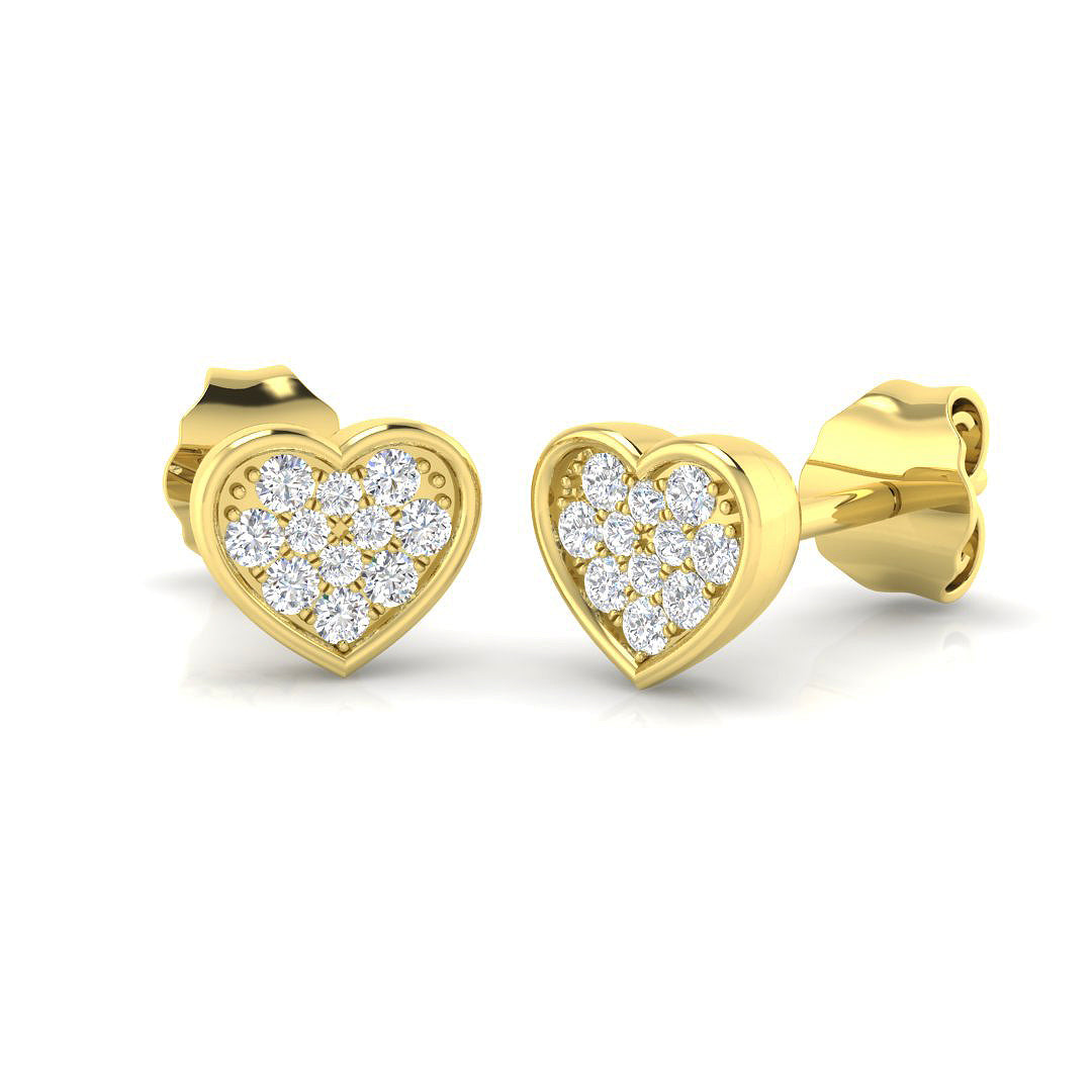 Toffy Gold Cluster Diamond Earrings | Elegant Luxury Jewelry