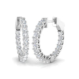 1.38ct Natural Diamond Round Cut Stud Earrings in 18K White Gold