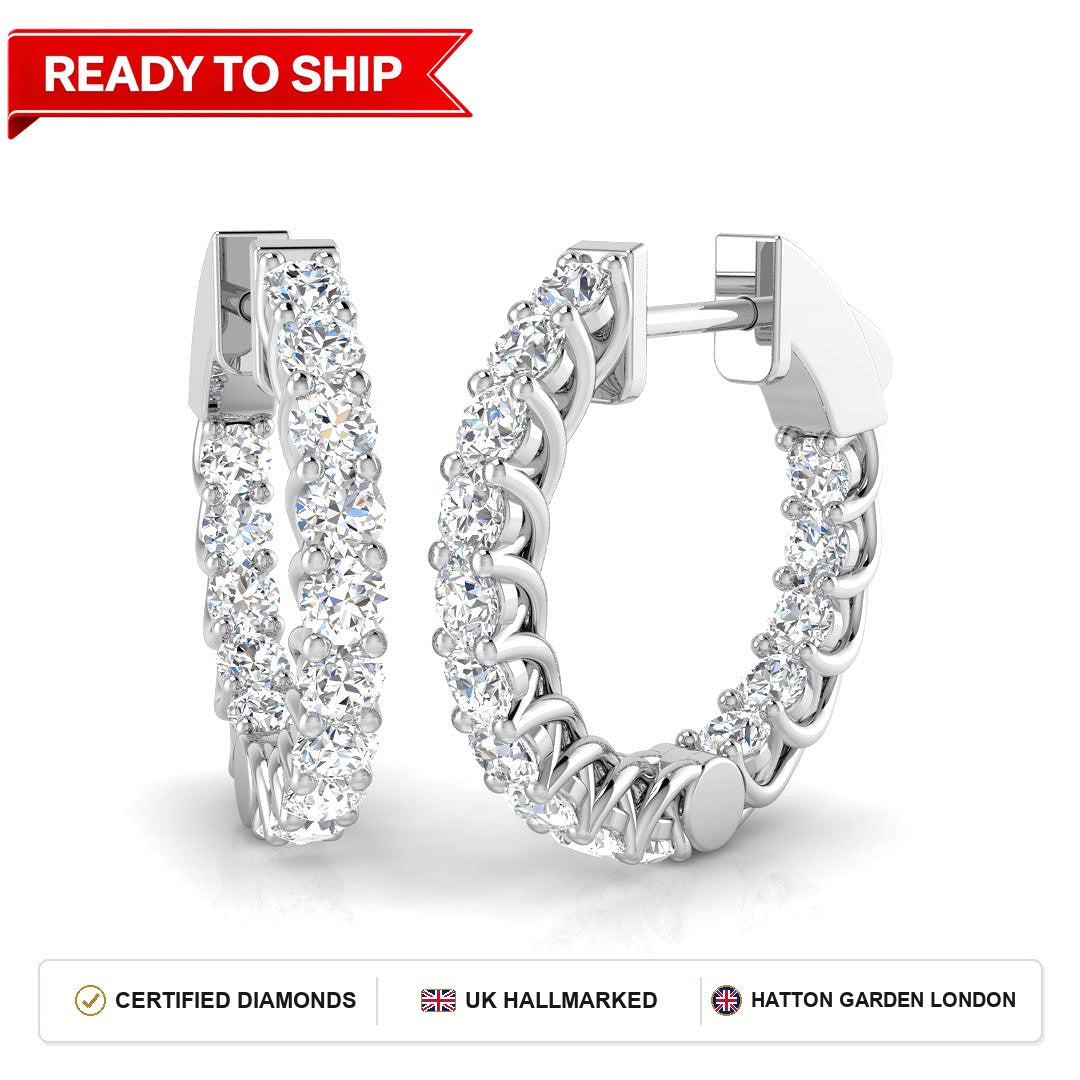 Lab grown diamond earring