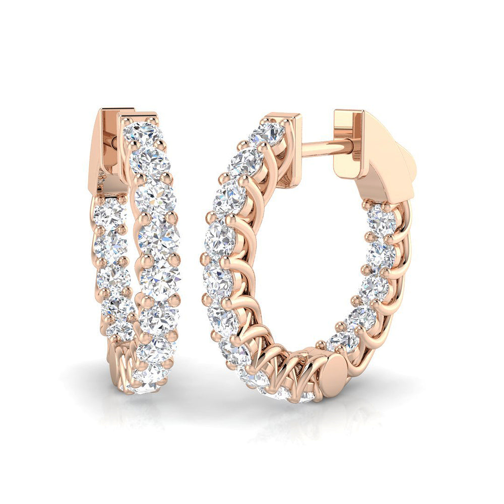 Hoop Earrings - Tumwy 1.25ct To 4.5ct Diamond Collection