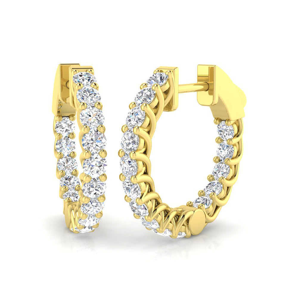 Hoop Earrings - Tumwy 1.25ct To 4.5ct Diamond Collection